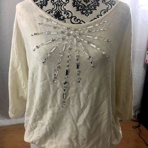 BOSTON PROPER WING ARM SWEATER SIZE M NEW